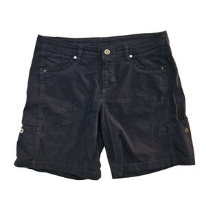 Kuhl Women’s Size 12 Blue Hiking Cargo Shorts Trail Outdoor Utility Stretch